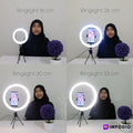 IMPODIO Ringlight RGB Rainbow 33cm – lighting cahaya lampu - dalam penggunaan