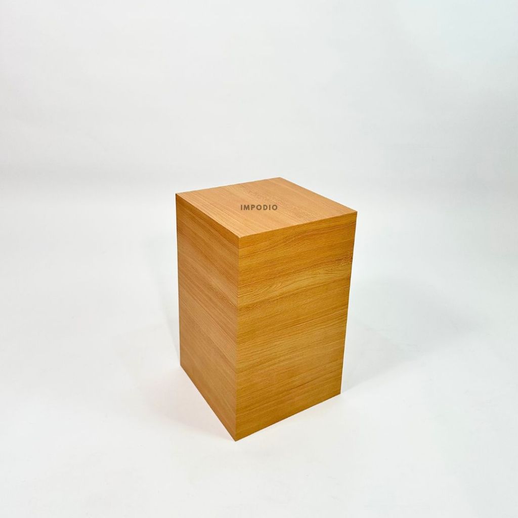 IMPODIO Podium Balok Kayu Motif Aesthetic Ukuran Besar - display product photography serbaguna