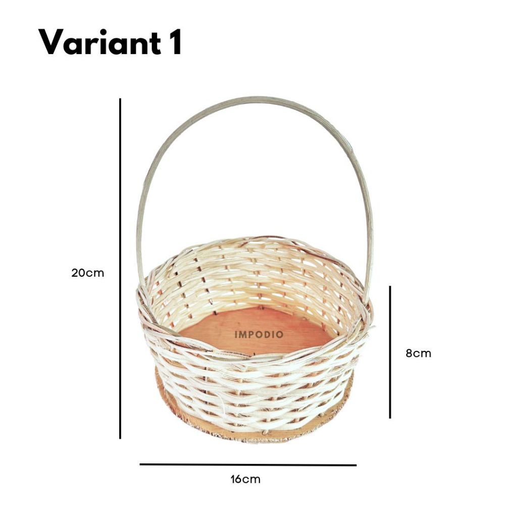 IMPODIO Keranjang Jumbo rotan hampers – wadah parcel – props foto - lifestyle