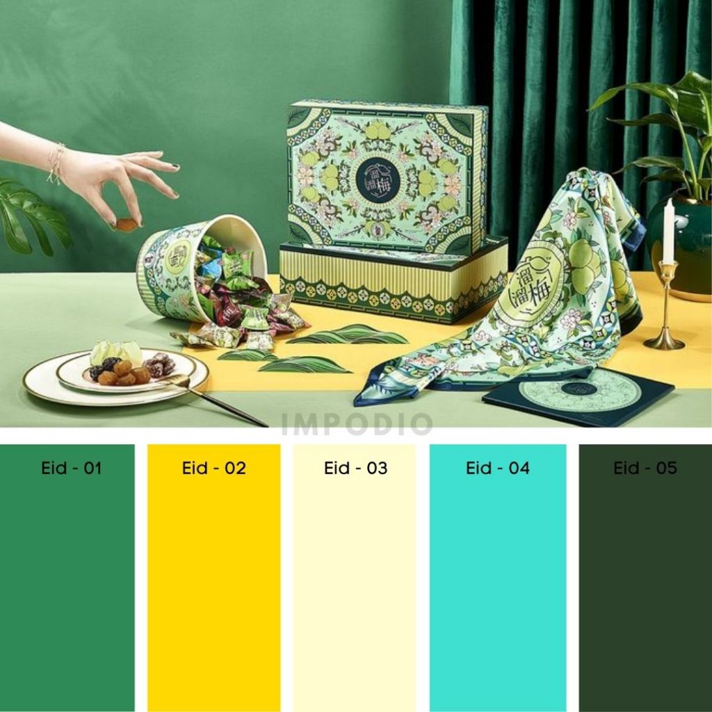 IMPODIO Background warna polos 50x100cm latar foto produk tema LEBARAN / Eid Mubarak model gulungan lembaran waterproof / kode 01-04