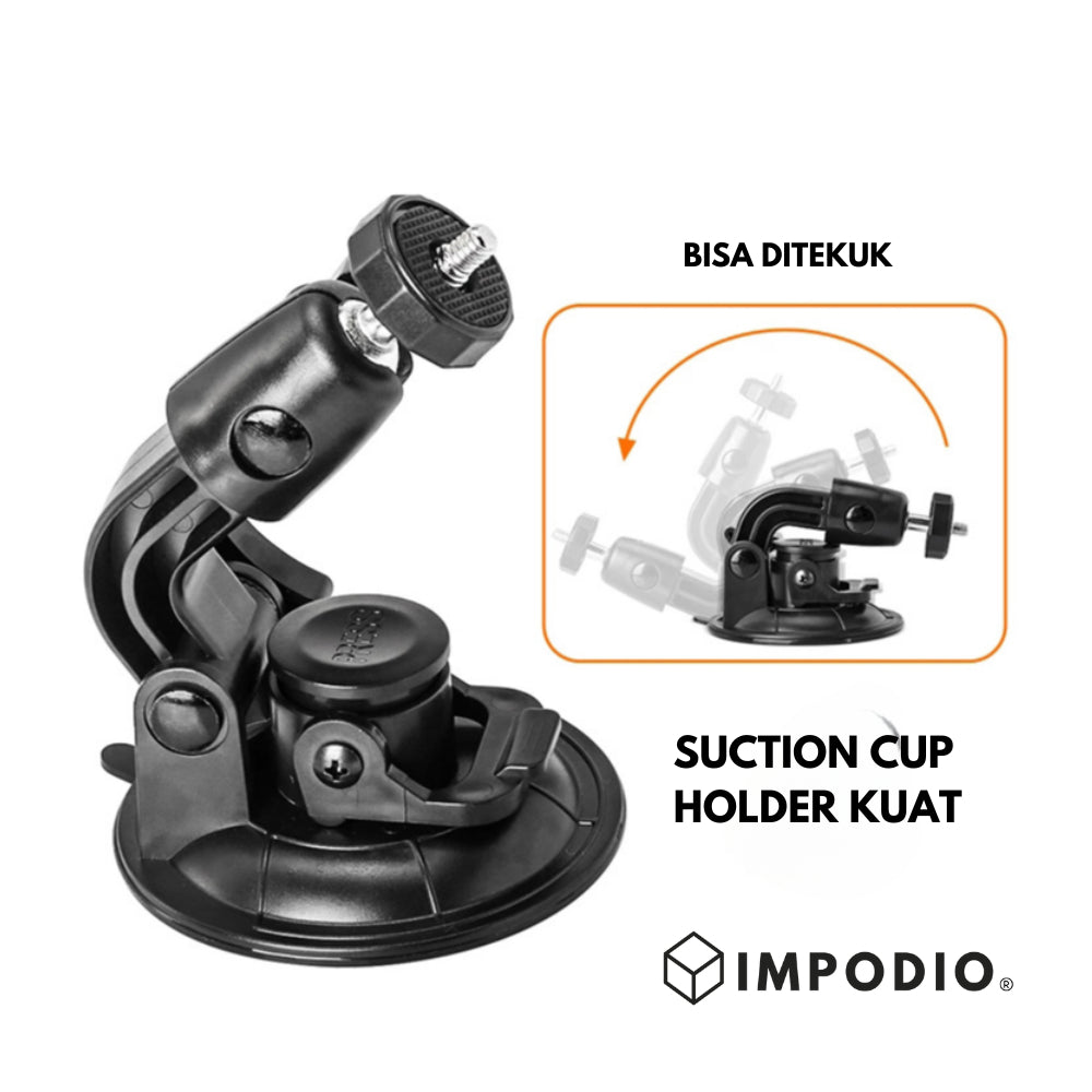 IMPODIO Suction cup holder device pegangan hp / action cam di kaca jendela mobil kuat