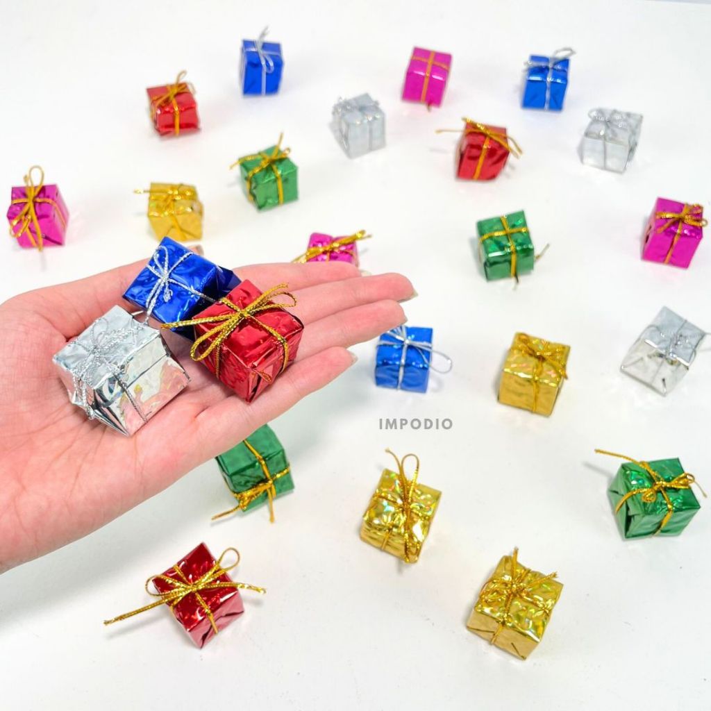 IMPODIO Kado Mini Hiasan Pohon Natal - Props Christmas Dekorasi Foto Produk