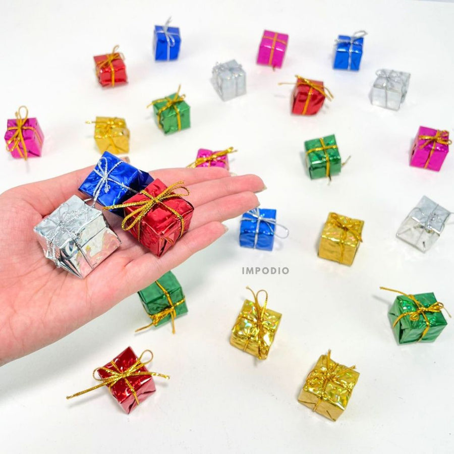 IMPODIO Kado Mini Hiasan Pohon Natal – Props Christmas Dekorasi Foto