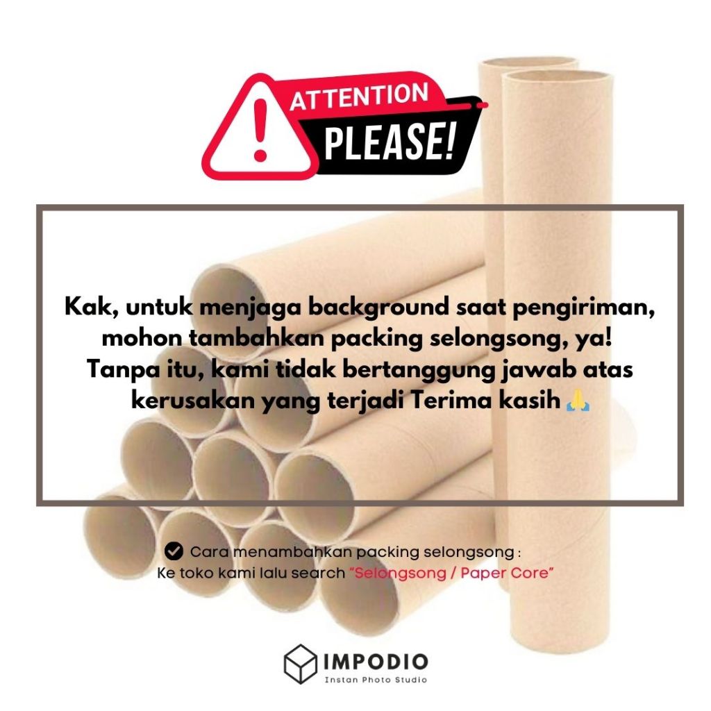 IMPODIO Background Warna Pastel 50x50cm latar foto produk