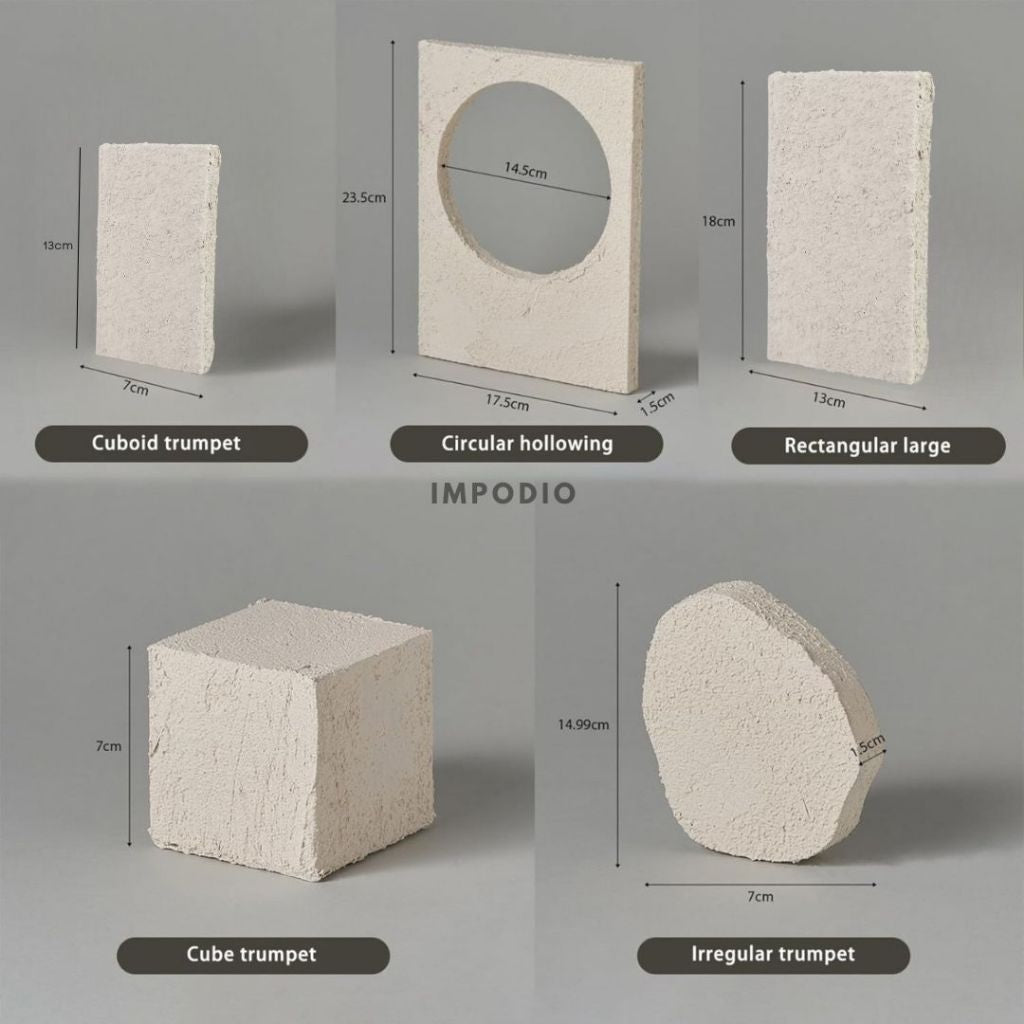 IMPODIO Set 6pcs texture Geometry Photo Props - podium leveling balok display -  Product Shooting Decoration Stand Backdrop Photography sets