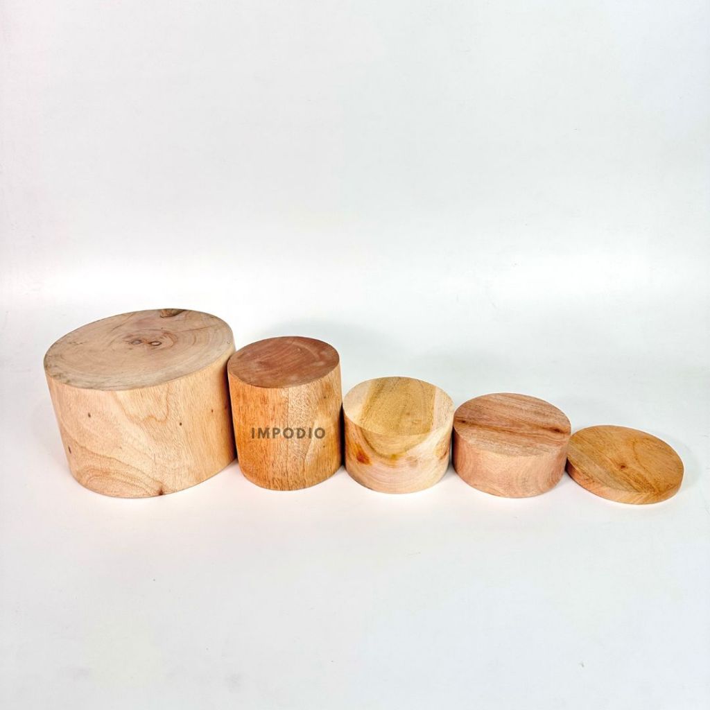 IMPODIO Paket podium display kayu natural -  podium leveling balok display photograpy