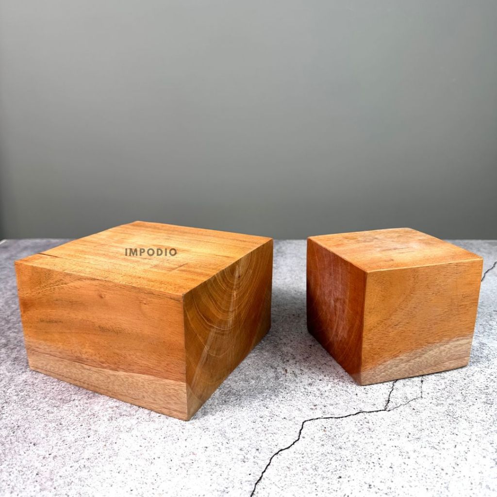 IMPODIO Paket podium display kayu natural -  podium leveling balok display photograpy