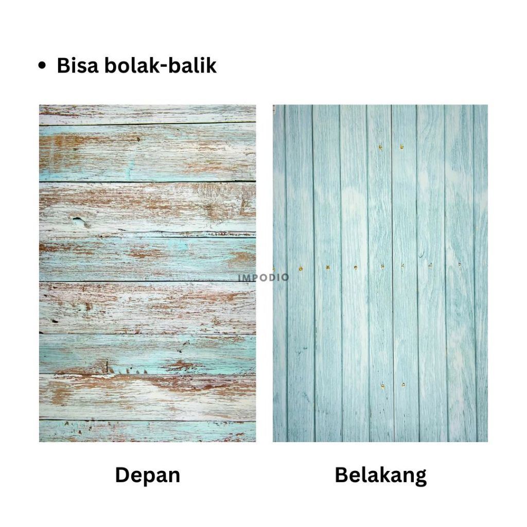 IMPODIO Background Paper Motif 2 Sisi Bolak Balik - Latar Belakang Fotografi Backdrop Produk