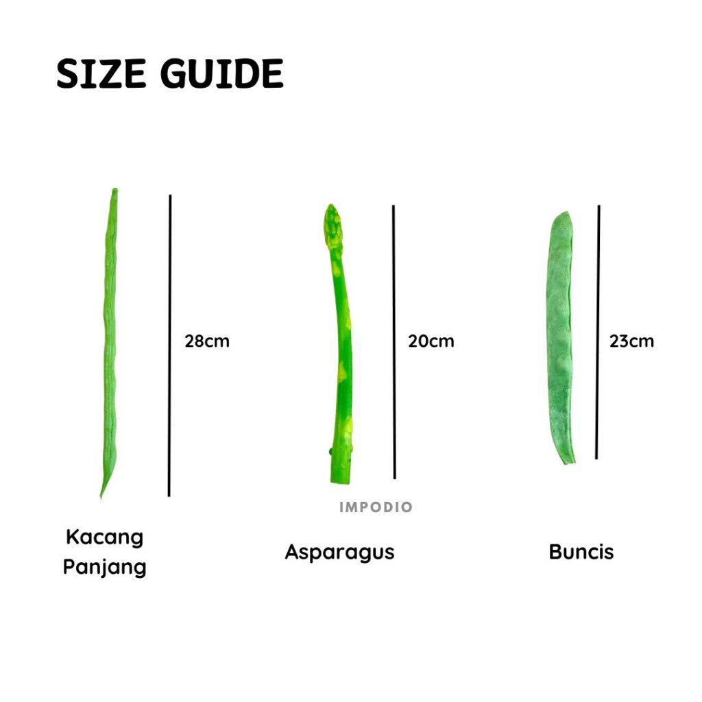 IMPODIO Fake Vegetables – Dekorasi Sayuran Palsu Satuan - close up