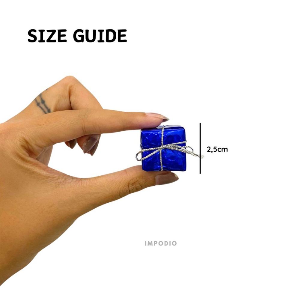 IMPODIO Hiasan Pohon Natal Salju & Kado Mini Colorful - Props Christmas Dekorasi Foto Produk