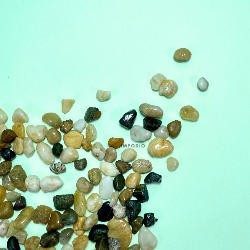 IMPODIO Coloured Natural Stone Batu Hiasan - Props Dekorasi Foto Produk