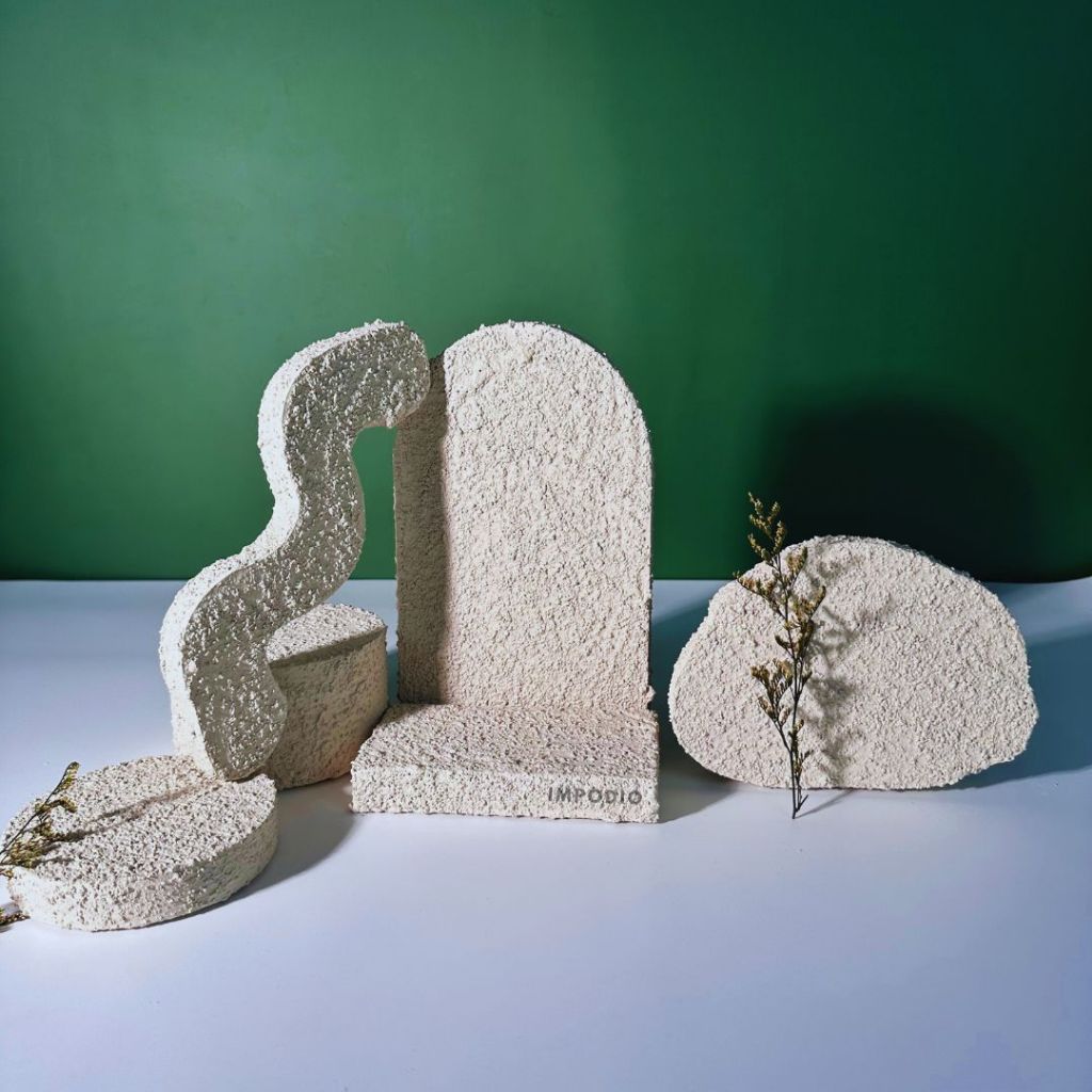 IMPODIO Texture Geometry Photo Props Satuan - podium leveling balok display -  Product Shooting Decoration Stand Backdrop Photography