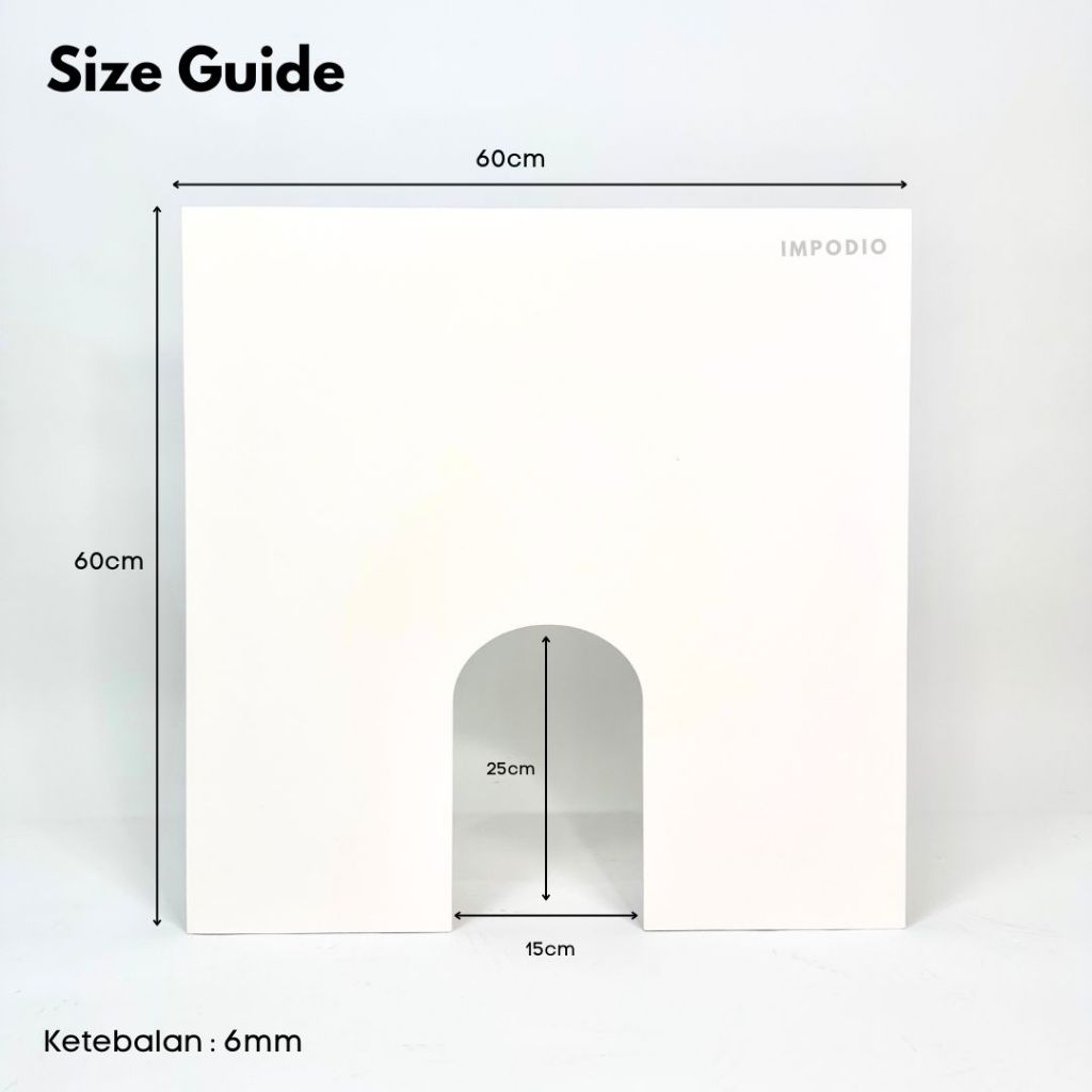 IMPODIO Hardboard Arch Geometry Wall Panel - Background Photography Model Pintu Dekorasi Props Photo
