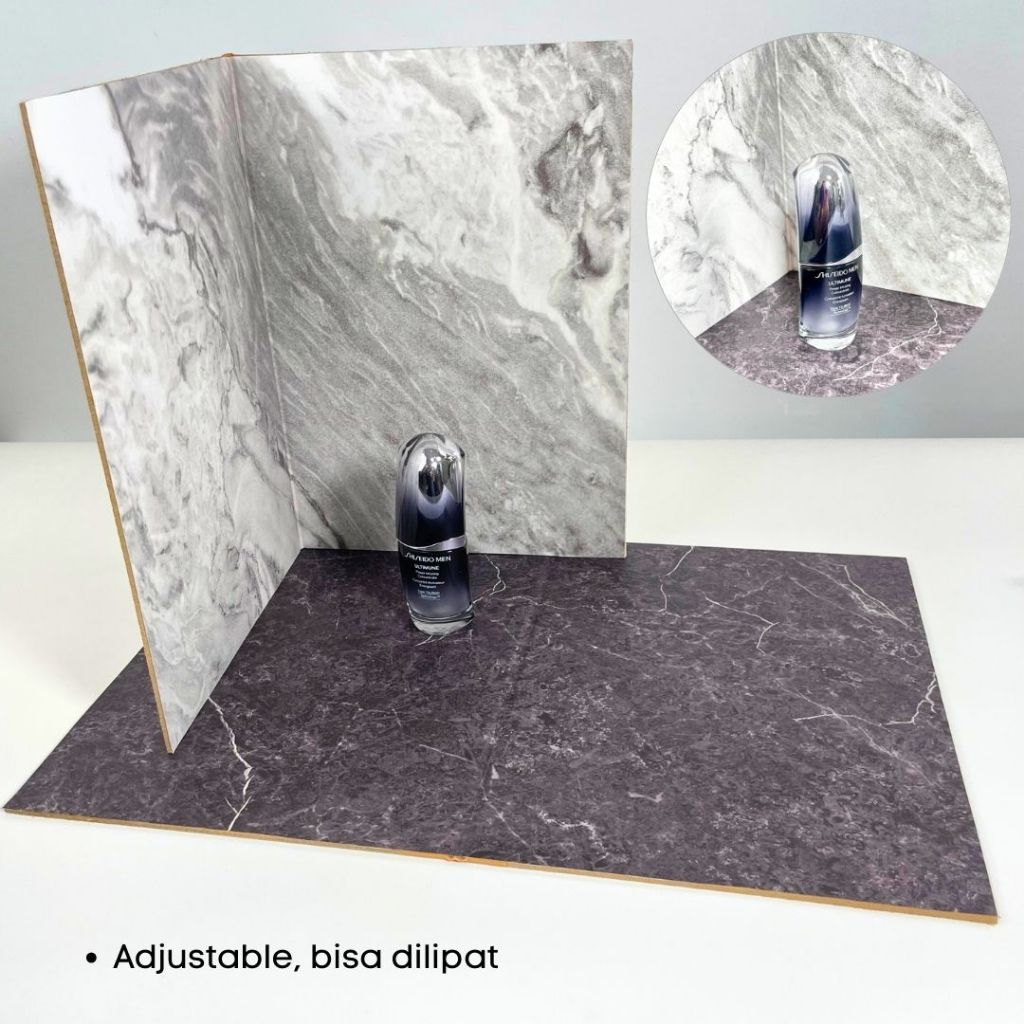 IMPODIO Alas Foto Lipat Motif Marble Ukuran A3 SMALL - background backdrop photo waterproof
