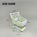 IMPODIO Mini Trolley Miniatur Keranjang Belanja – Hiasan Mini Trolley - background putih