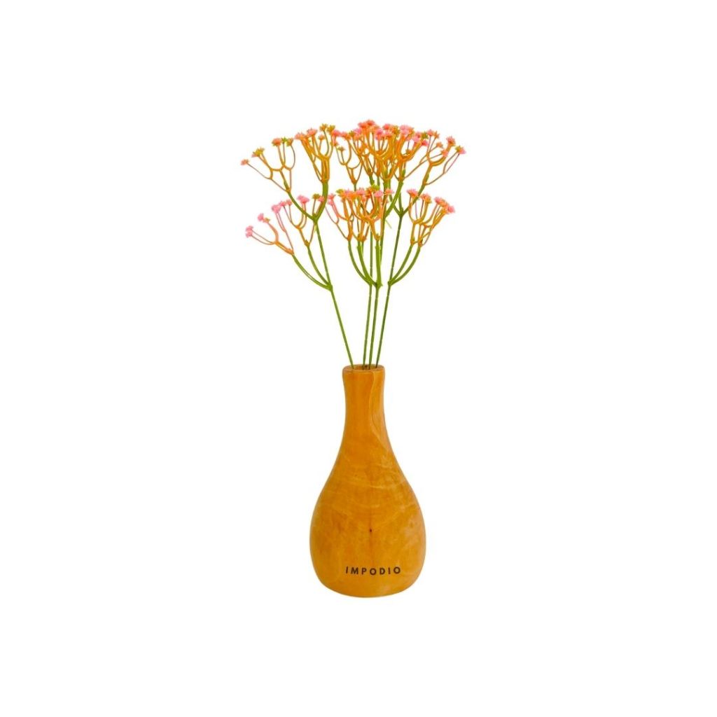 IMPODIO Paket Vas Bunga kayu + artificial baby breath flowers vase