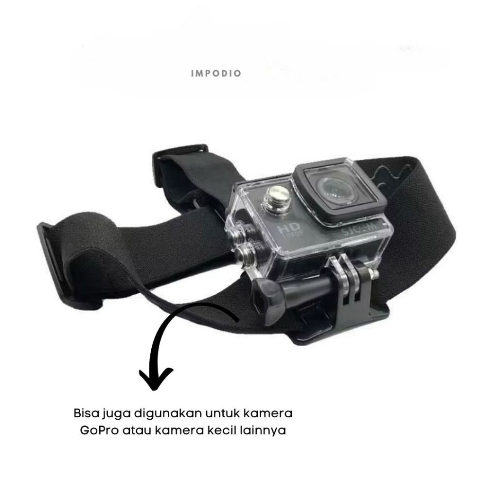 IMPODIO head strap hp tali kepala adjustable non slipe desain handsfree