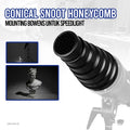 IMPODIO Bowens Mount Conical Snoot Honeycomb for Speedlight Fotografi