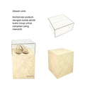 IMPODIO Podium Texture Display Kotak Akrilik Transparan - detail produk