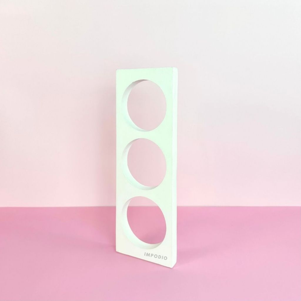 IMPODIO Geometry Triple Circle Cut Out Display - Dekorasi Props Photography Product