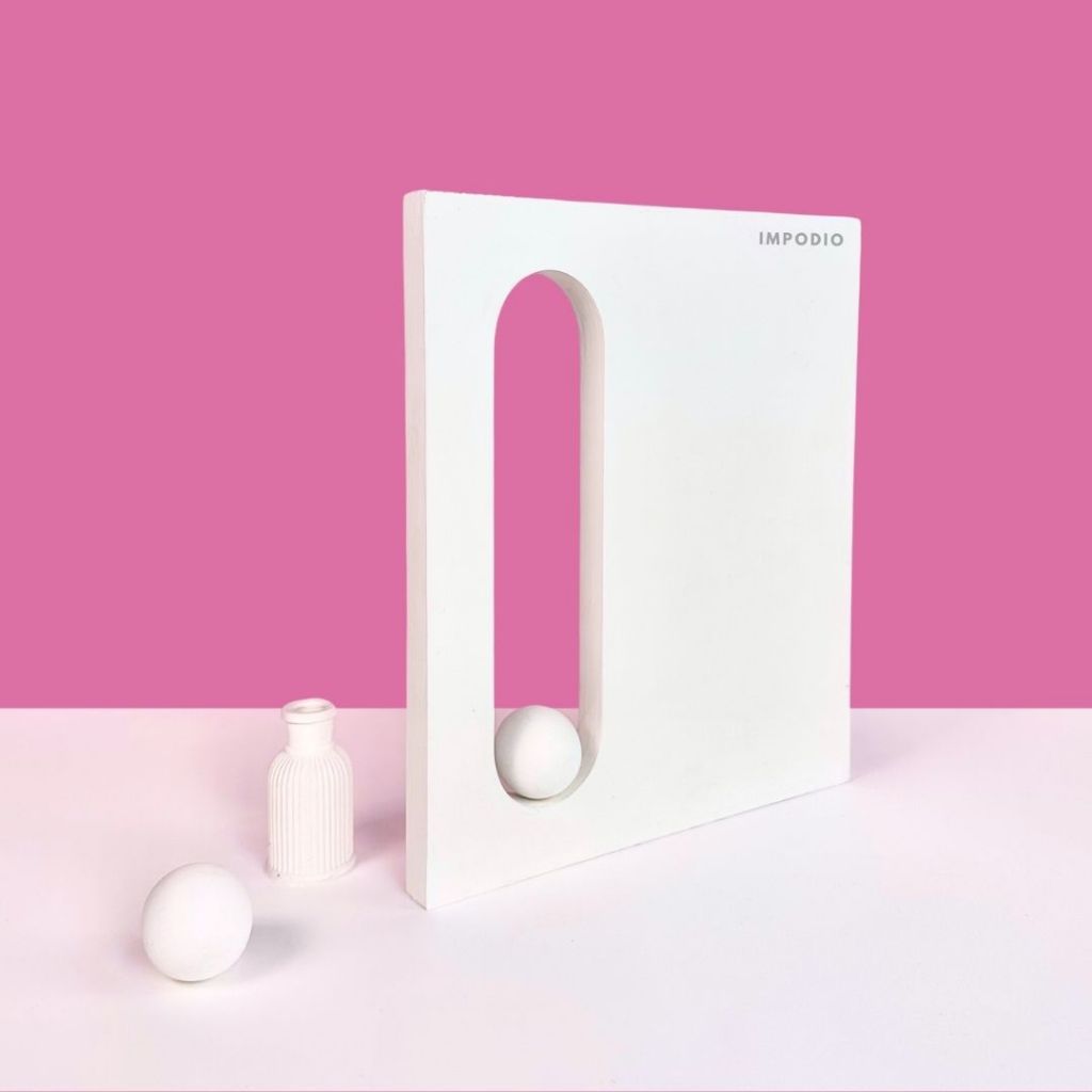 IMPODIO Geometry Window Oval Panel - Display Produk Jendela Props Photography Product