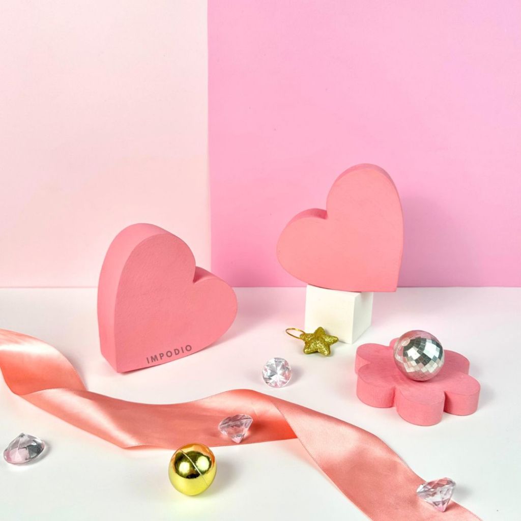 IMPODIO Geometry Love Heart Shape - Podium Display Props Photography