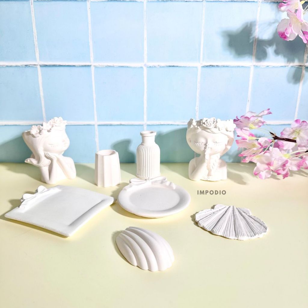 IMPODIO Props Concrete Dekorasi Rumah Minimalist - Aesthetic cement Properti Foto Produk