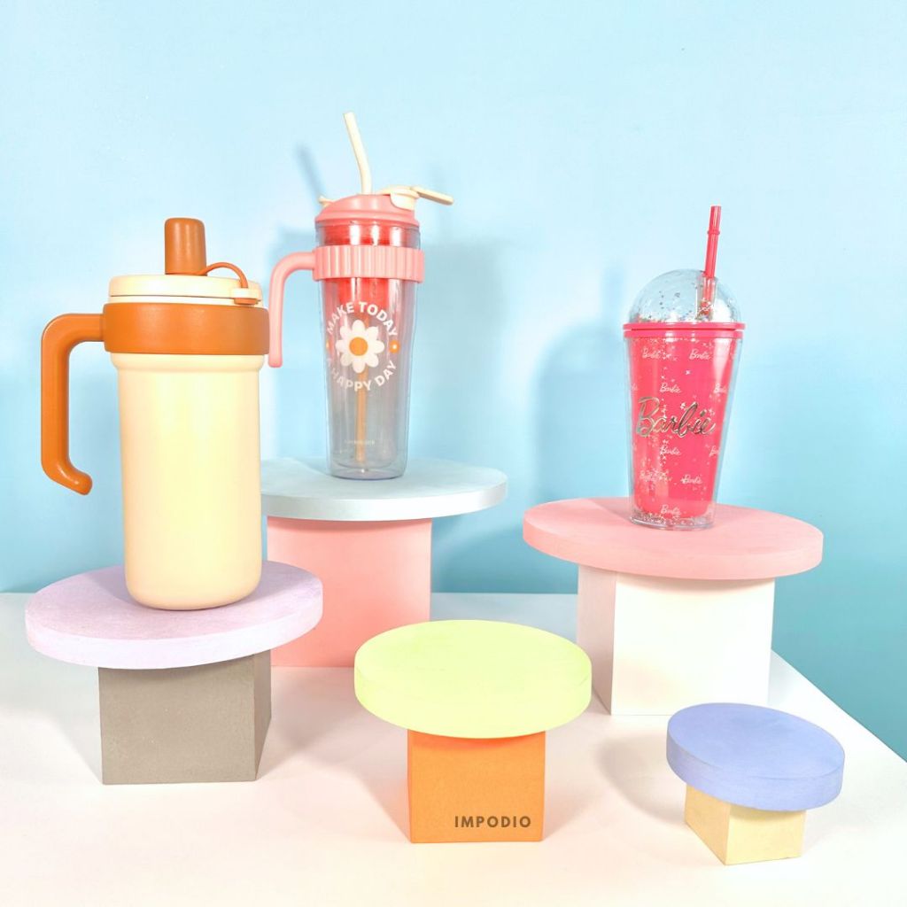 IMPODIO Podium meja display produk serbaguna warna warni - Podium Leveling Photography