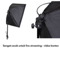 IMPODIO Lighting soflight studio softbox lampu E27 single socket - detail produk