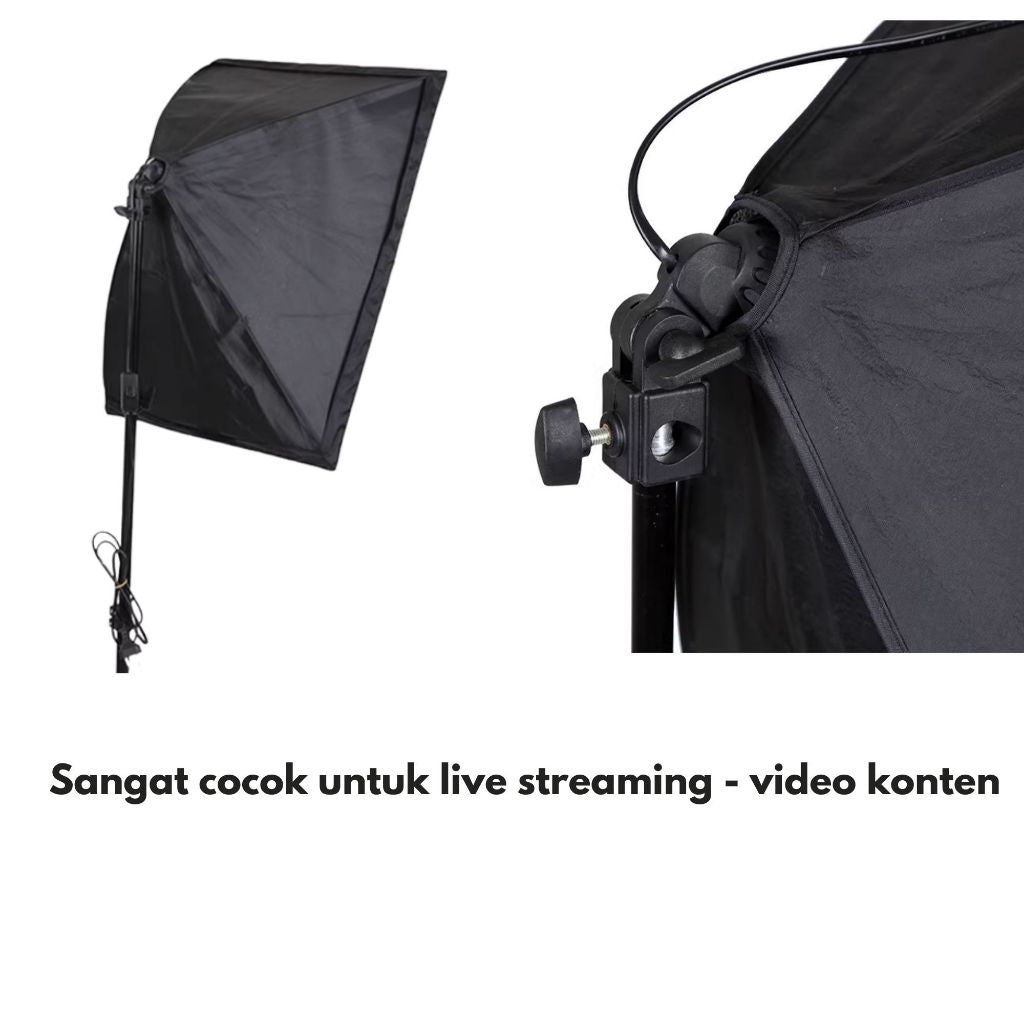 IMPODIO Lighting soflight studio softbox lampu E27 single socket - detail produk