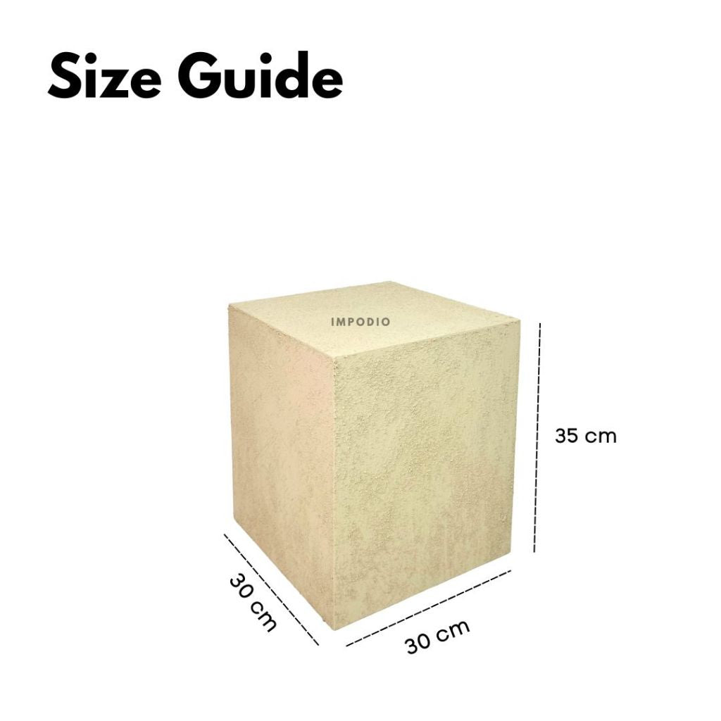 IMPODIO Podium Texture Display Kotak Akrilik Transparan - Podium Display Pajangan Sepatu Aksesoris Dekorasi