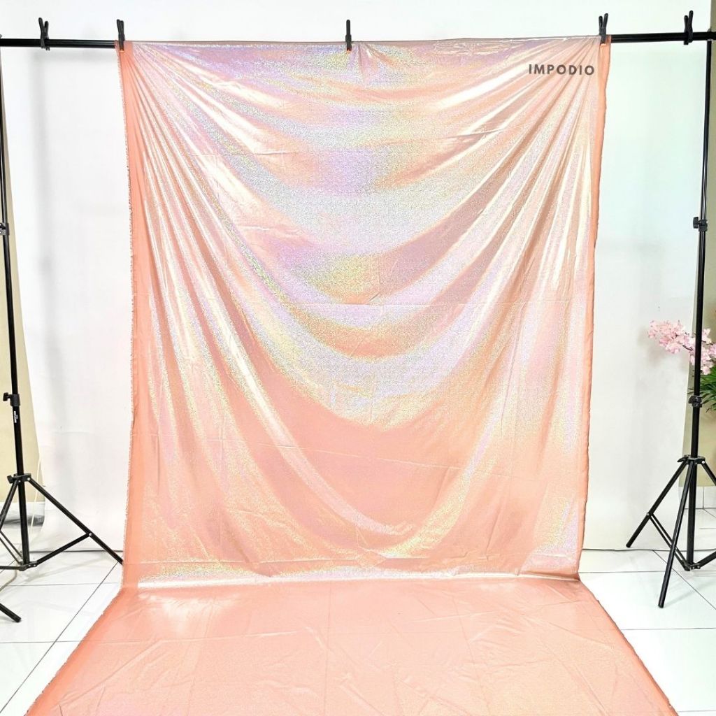 IMPODIO Kain Background Glitter Metalik Ukuran 50 x 75 cm - Napkin Props Photography