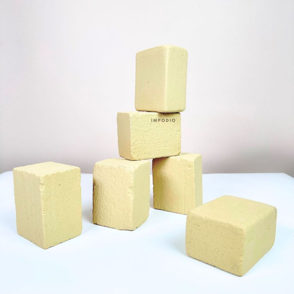 IMPODIO Podium Balok Kubus Concrete Stone Mini Ukuran 7x10x5cm - Props Foto Aesthetic Display Produk