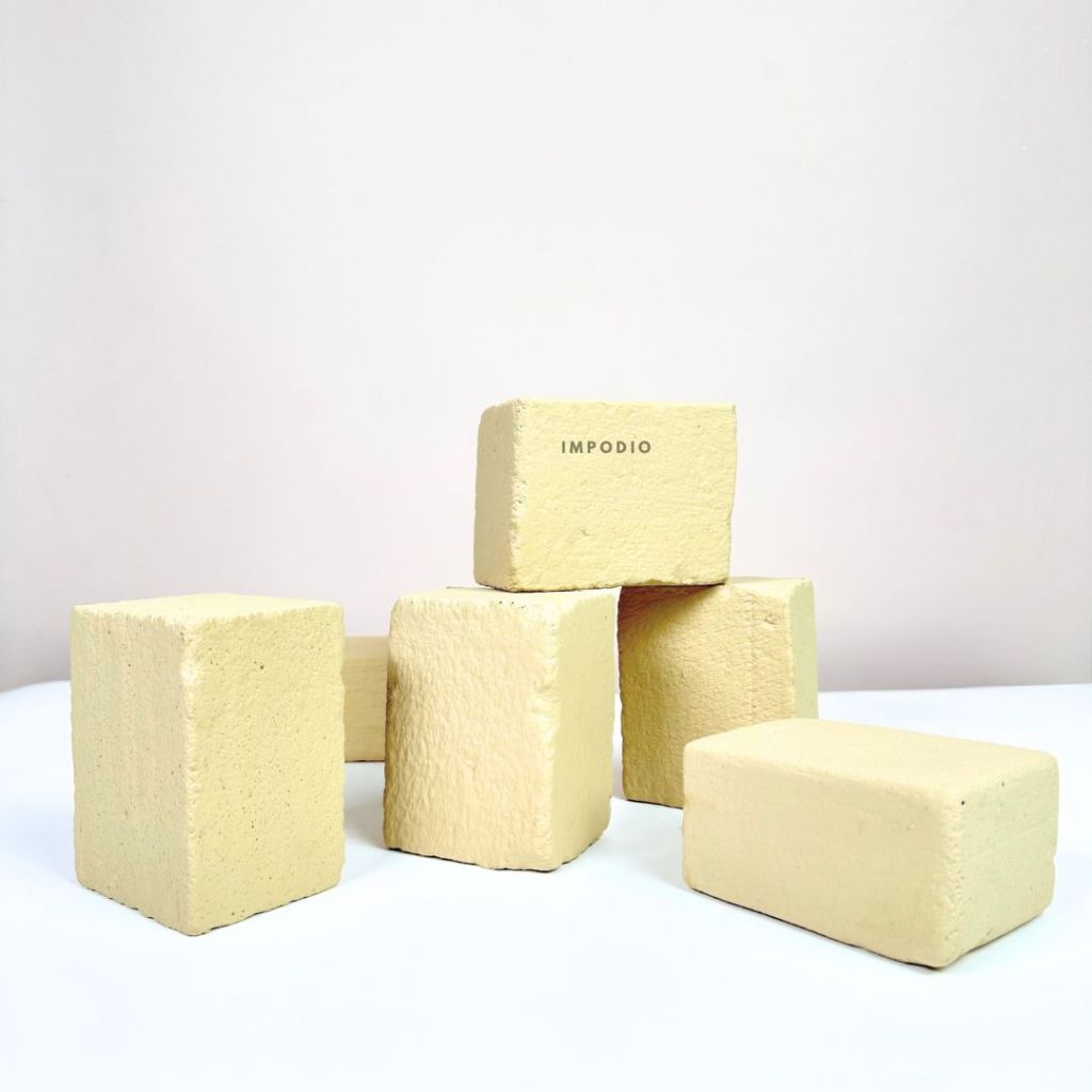 IMPODIO Podium Balok Kubus Concrete Stone Mini Ukuran 7x10x5cm - Props Foto Aesthetic Display Produk