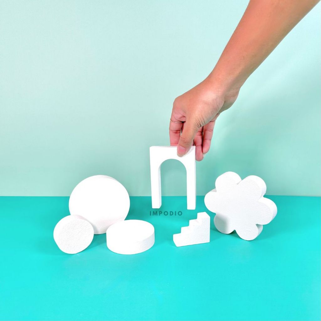 IMPODIO Geometry Mix Shapes Mini Size - Product Shooting Decoration Stand Backdrop Cosmetics Photography sets