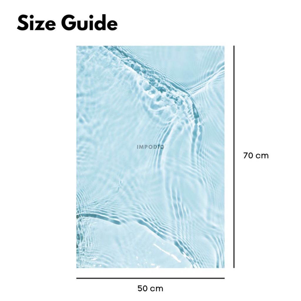 IMPODIO Background Paper Motif Air Water Ukuran 50 x 70 cm - Latar Belakang Pool Aesthetic Alas Fotografi Backdrop Produk