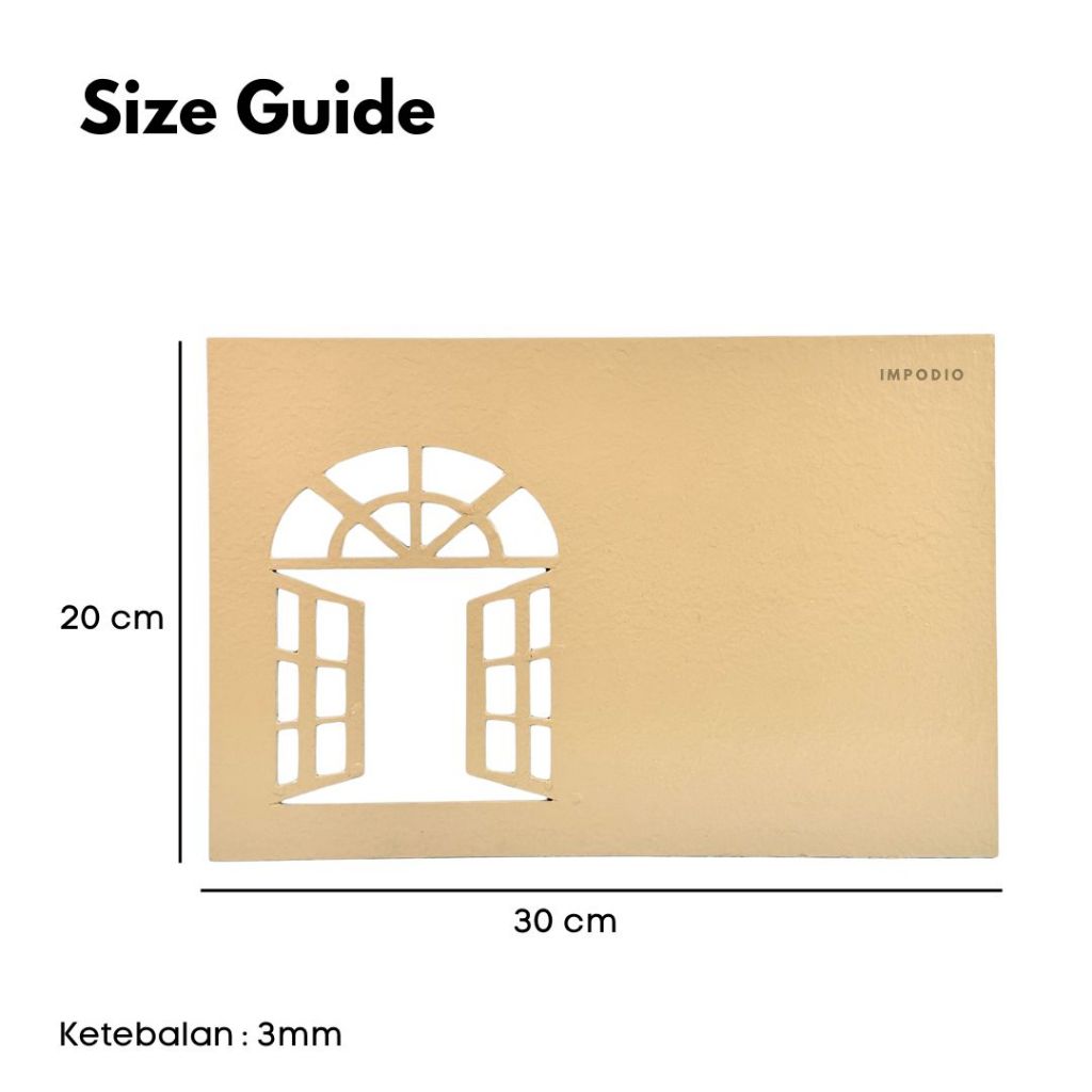 IMPODIO Dekorasi jendela geometris - pengatur bayangan artistik - latar belakang foto produk estetik