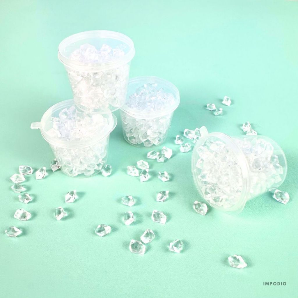 IMPODIO Kerikil es batu artificial Extra Small - ice cube fake props foto (PER CUP)