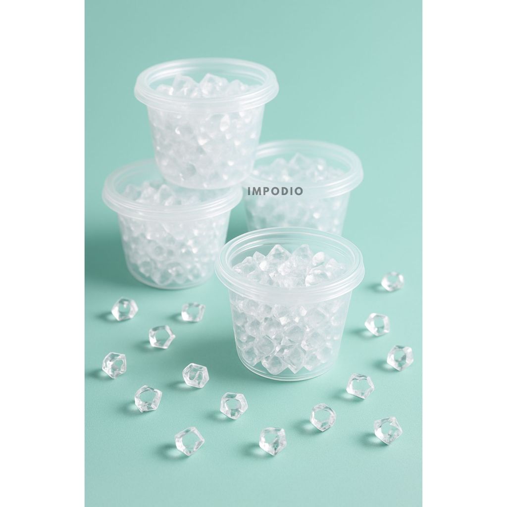IMPODIO Kerikil es batu artificial Extra Small - ice cube fake props foto (PER CUP)
