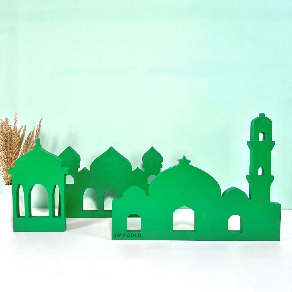 IMPODIO Dekorasi Masjid Tema Middle Eastern Props Ramadhan - Dekorasi Lebaran Eid Mubarak props foto produk
