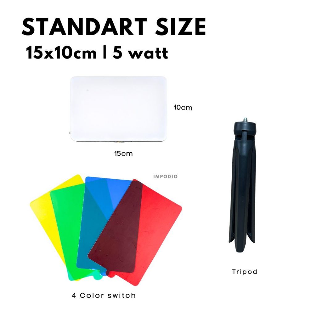 IMPODIO Paket lengkap photo product Background + LED fill