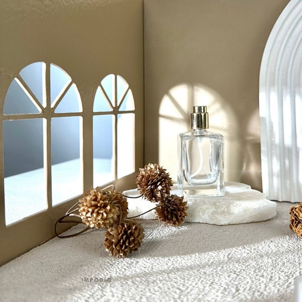 IMPODIO Dekorasi jendela geometris - pengatur bayangan artistik - latar belakang foto produk estetik