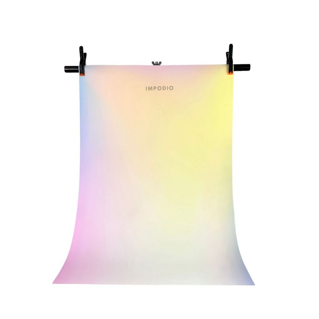 IMPODIO Background Paper Motif Rainbow Ukuran 50 x 70 cm - Latar Belakang Aesthetic Alas Fotografi Backdrop Produk