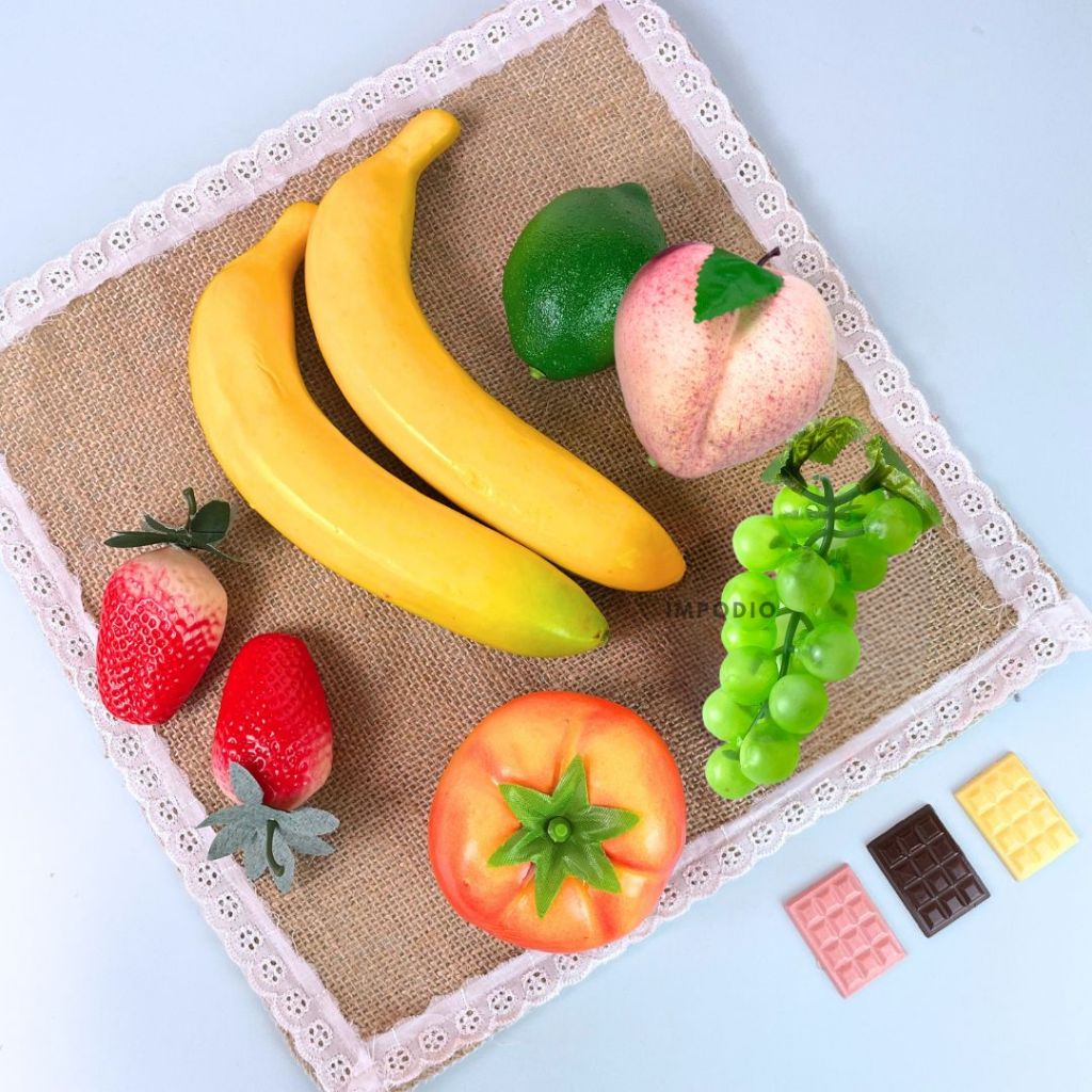 IMPODIO Paket buah palsu 11 jenis - artficial fruit / photo props / decoration