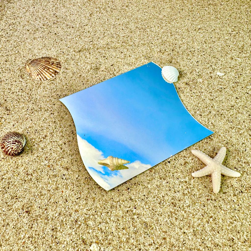 IMPODIO Wave Aesthetic Mirror  / cermin acrylic / dekorasi photo props