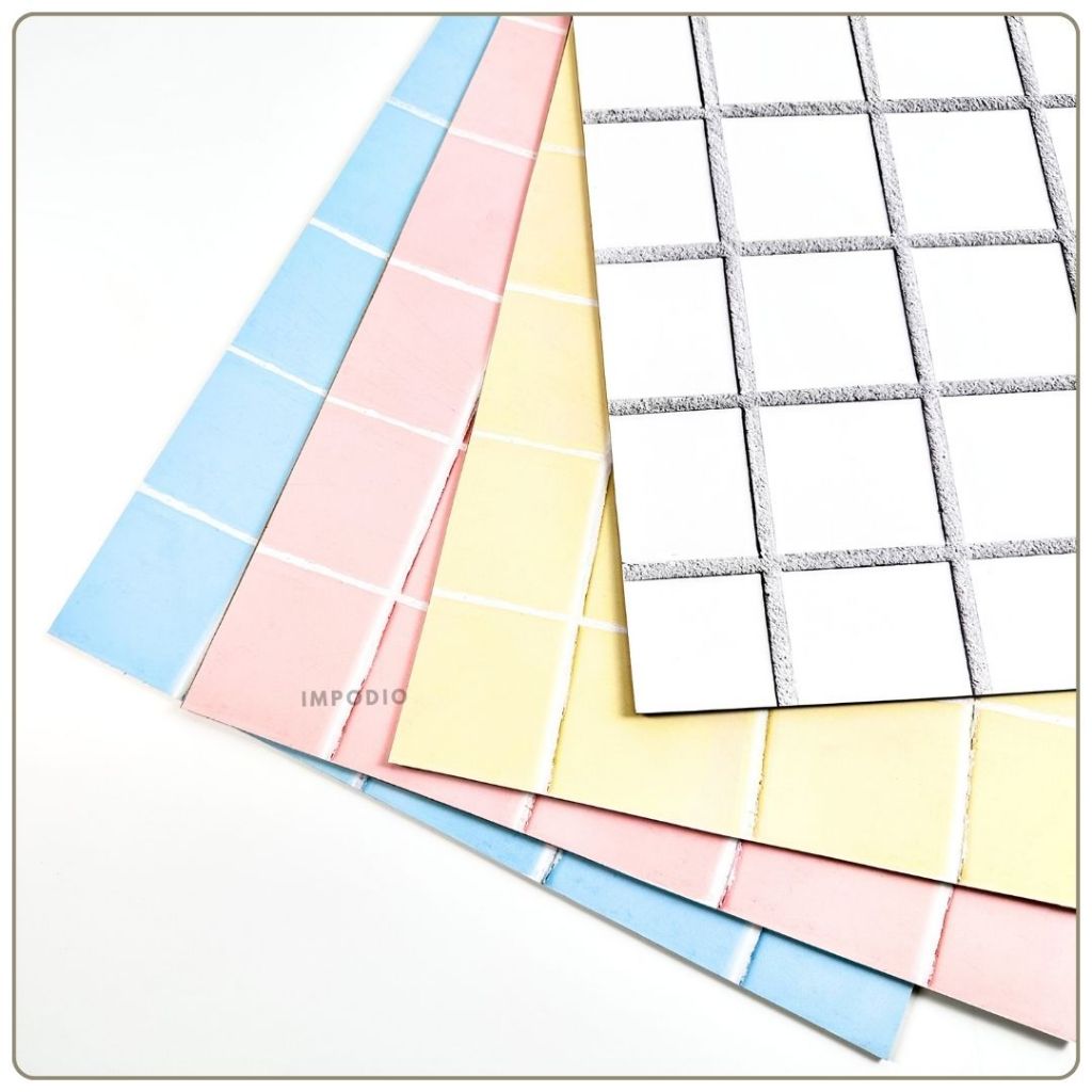 IMPODIO Alasfoto papan motif mosaic dinding 60x44 cm - background foto hardboard