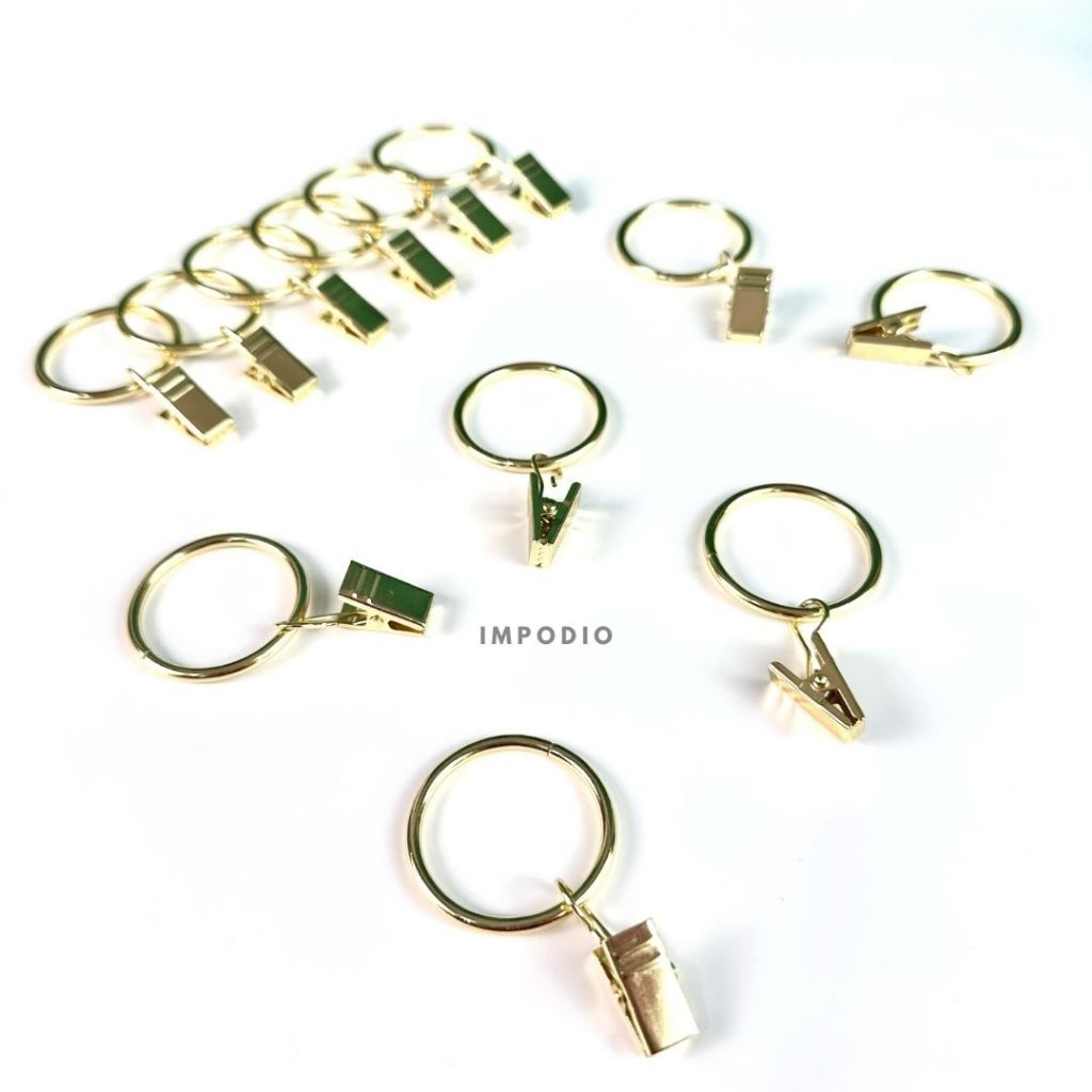 IMPODIO Ring Gantungan Background Kain Suede Set – Jepit penjepit - detail produk