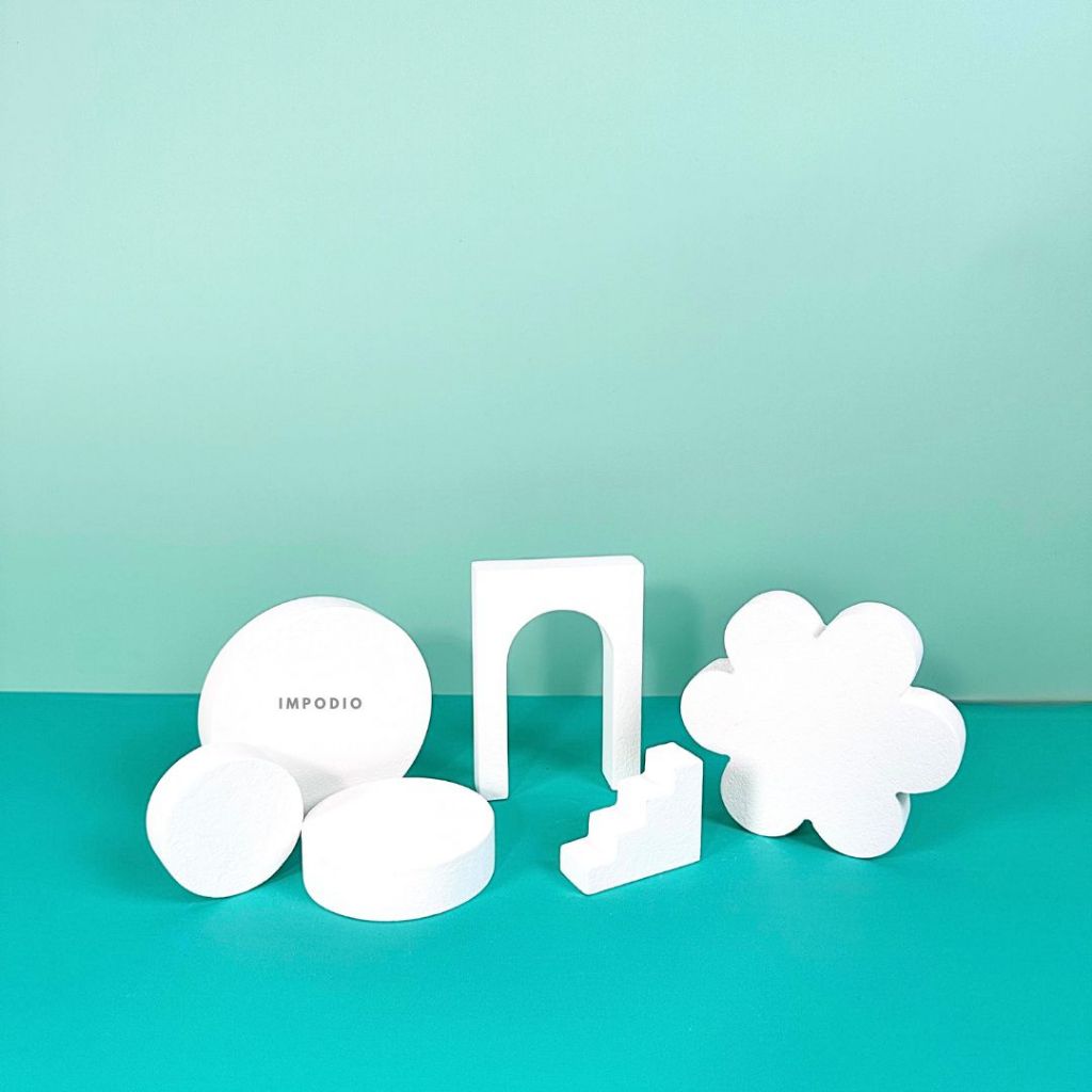 IMPODIO Geometry Mix Shapes Mini Size - Product Shooting Decoration Stand Backdrop Cosmetics Photography sets