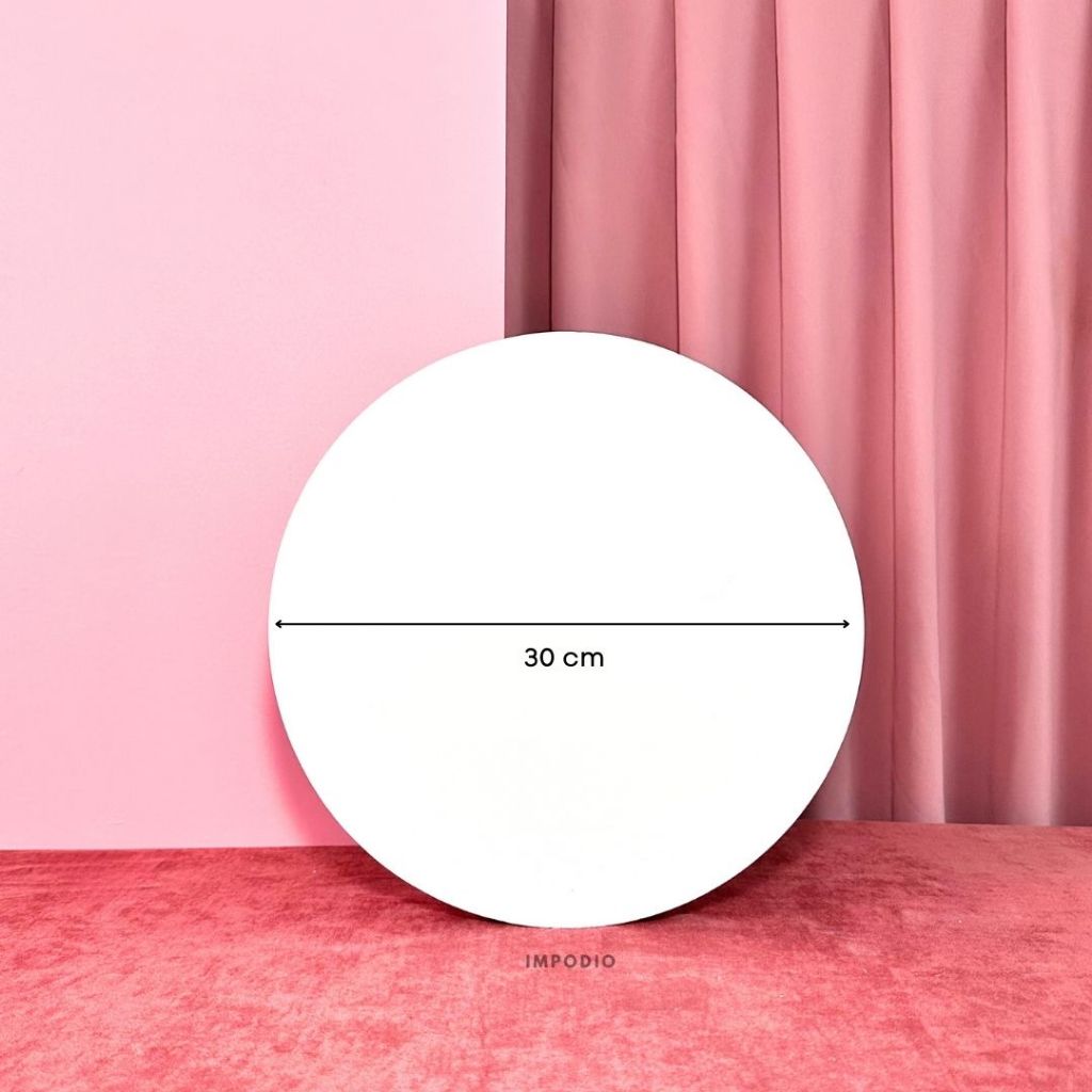 IMPODIO Geometry Bulat Ukuran 15 - 30 cm - Podium Circle Leveling Display Props Photography