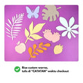 IMPODIO Geometry Mix Shapes Leaf Fruit Butterfly – Ornamen Dekorasi - background putih